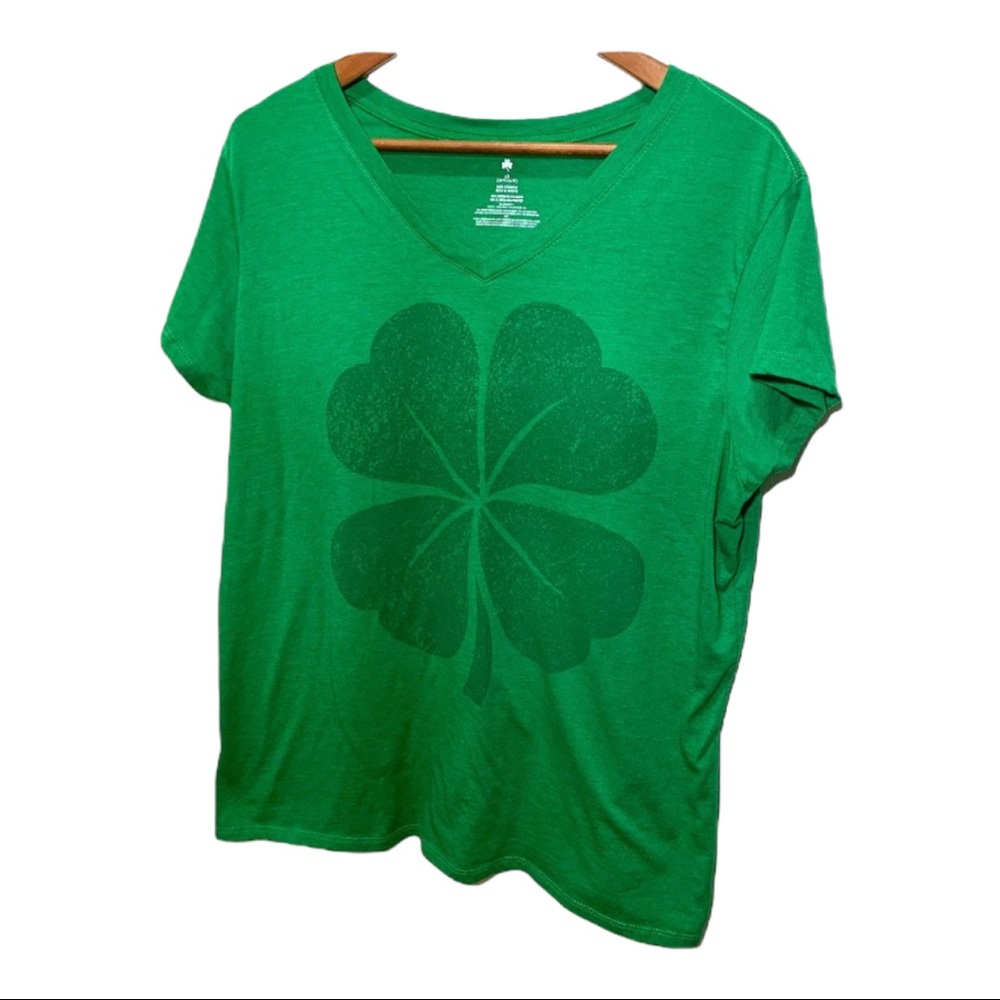 Four Leaf Clover Green Graphic T-Shirt